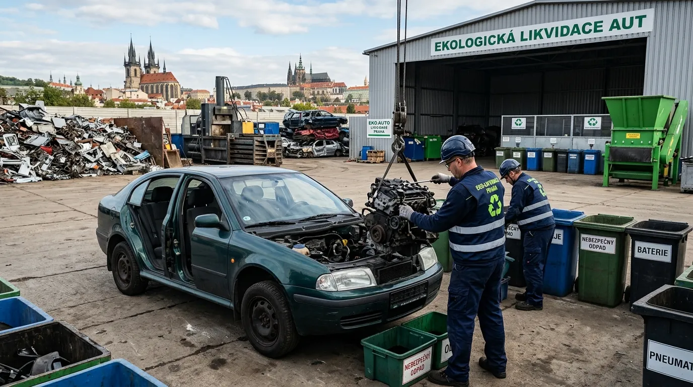 Ekologická likvidace aut Praha: Jak postupovat a co vás čeká?