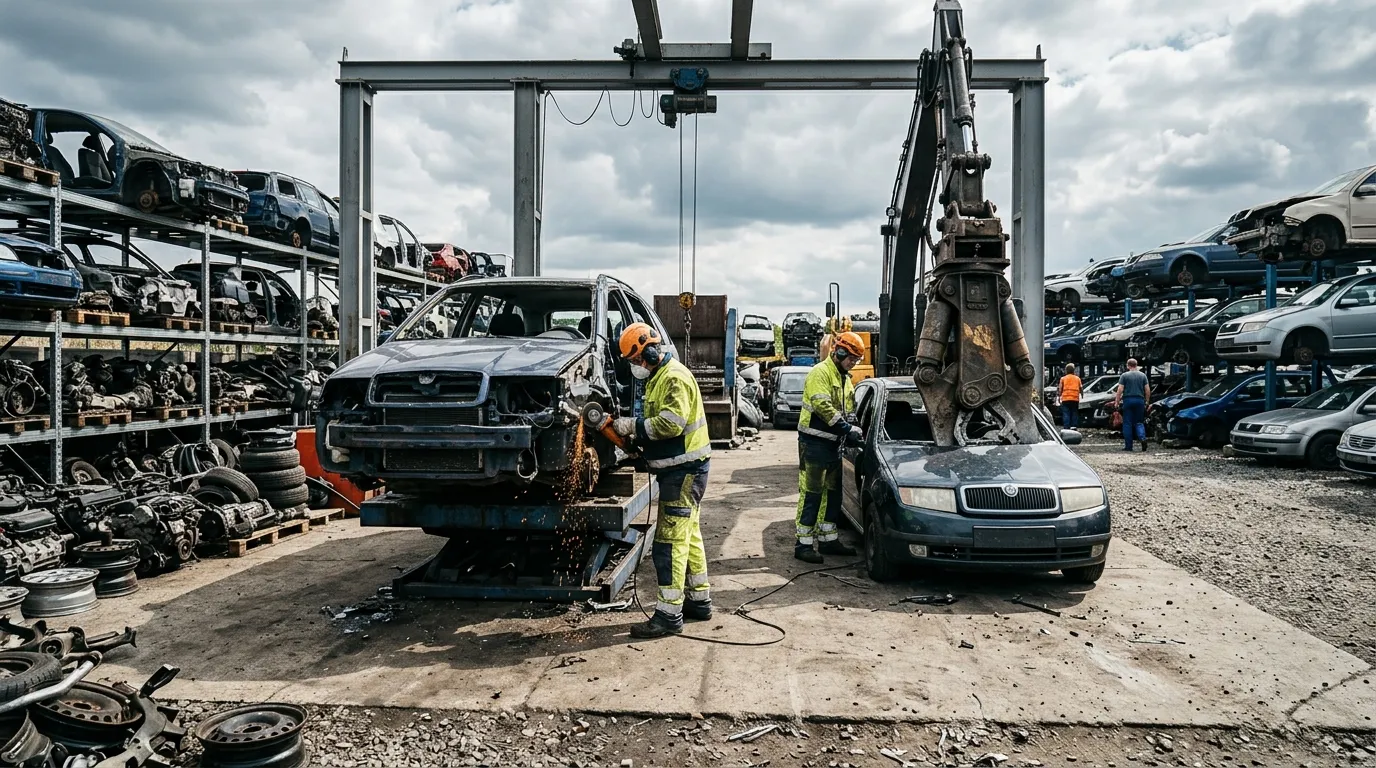 Přímá likvidace autovraku: Rychlé a bezpečné řešení